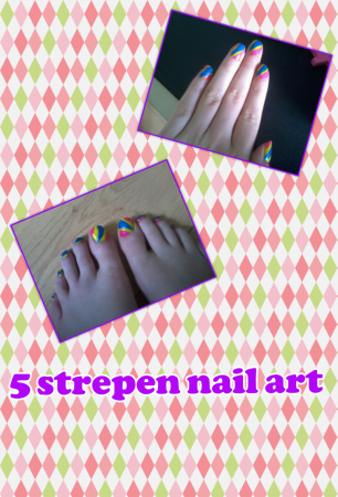 5 strepen nail art